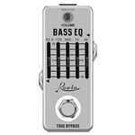 Rowin Bass EQ Pedal 5 Band Equalizer Pedals For Bass Guitar With 5 Band Graphic Mini Size True Bypass