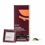 Complete Prenatal Pack – Prenatal Vitamins with Iron, Methylated Folate, DHA (Omega-3), Choline, Iodine and Essential Nutrients – Supports Early Fetal Development and Maternal Health – 30-Day Supply