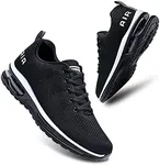 JARLIF Women's Lightweight Athletic Running Shoes Breathable Sport Air Fitness Gym Jogging Sneakers (Size6, Black)