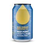 Big Drop Reef Point Lager - Naturally Brewed Alcohol Free Beer - Vegan & Gluten Free (12 x 330ml Cans)