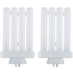 Sunlite FML27/65K/2PK Compact Fluorescent 27W Quad Tube Light Bulbs, 6500K Daylight Like Light, GX10Q-4 Base, 4 Pack