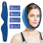 Face ice Pack for Jaw, Head and Chin, Adjustable Hot and Cold Wrap for Wisdom Teeth and TMJ Pain Relief