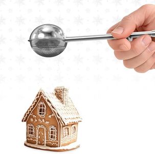 Flour Duster for Bread Baking – 7.1" Flour Sprinkler for Bread Baking with Spring Handle – 304 Stainless Steel, One-Handed Operation, Compact Size, Dishwasher Safe | Powdered Sugar, Cocoa and Spices