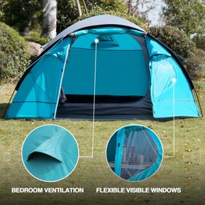 Portal 4-Man Dome Tent with Porch – Waterproof Camping Shelter, Sewn-In Groundsheet