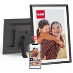 RCA 10.1” WiFi Digital Picture Frame, Electronic Photo Frames 32GB Storage, HD IPS Touch Screen WiFi Frame/Auto Rotate/Wall Mounted, Easy Setup in Uhale App to Share Photo/Video Anytime (Black)