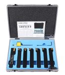 Accusize Industrial Tools 3/4'' Shank 7 Pc Indexable Carbide Turning Tool Set in Fitted Box, 2387-2006