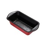 Prestige New Disney Bake with Mickey Mouse 9 Inch Loaf Tin - Non Stick Loaf Tins For Baking 23cm x 13cm, Carbon Steel Bakeware, Red & Black