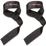 Rip Toned Lifting Straps for Weightlifting - Long 23 inch Deadlifting Straps Lifting Wrist Straps for Men & Women with Protection Padding for Deadlifts Powerlifting Strength Training (Black)