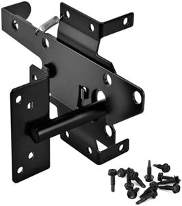 Self-Locking Gate Latch - Heavy Duty Automatic Gate Lock Gravity Door Latch Hardware for Wooden Fences & Posts PVC Fence Gates for Secure Pool, Outdoor Garden, Metal Gates Vinyl Fence