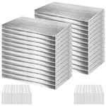 24P Garage Door Insulation Panels Kit 0.24"T Double Bubble Reflective Aluminum Foil 6MM Sheet Thermal Pre-Cut Insulation Shield 240 Tapes Winter Cold and Summer Heat for Attic Garage Wall (24" x 48")