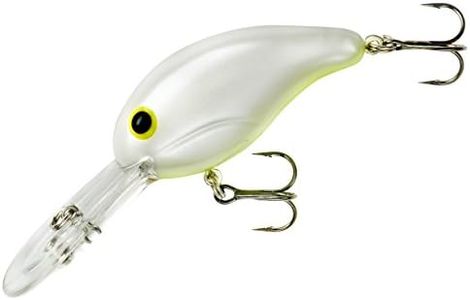 Bandit Lures 300 Crankbait Bass Fishing Lures, Fisghing Accessories, Dives to 12-feet Deep, 2", 1/4 oz, Pearl Chartreuse Belly, (BDT388)