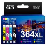 GPC Image Multipack Ink Cartridges Replacement for HP 364XL 364 Compatible with 5510 5520 5522 5524 6510 6520 B8550 C5388 7510 7520 4620 3070A (Black Cyan Magenta Yellow, 4-Pack) (Packaging may vary)