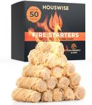 Fire Starter 50 pcs - Natural Fire Starters for Indoor & Outdoor, Firestarter for Wood Stove, Fireplace Campfires, Chimney, Grill, Fire Pit, BBQ