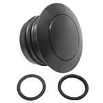 Zreneyfex Aluminum Motorcycle Vented Fuel Tank Cap, Clockwise Gas Cap, Black Pop Up Oil Tank Cap, Pop Up Gas Cap Replacement for Harley Davidson All Models 1982-2018