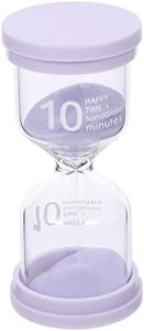 LIFKOME Sand Timer 10 Minute Hourglass Timer Glass Sand Clock Plastic Sandglass Timer Decorative Colorful Sand Watch for Kids Games Office Kitchen Home Decor Violet