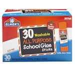 Elmer's Washable All-Purpose School Glue Sticks, .24 oz, 30 Pack (E556)