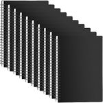 Surard A5 Small Spiral Notebook, 10 Set Black Spiral Notebook Ruled Plastic Cover with 80GSM Thick Paper, Lined Notebook Journal for Business, Schools, Offices, Students Writing (5.6”x8.3”)