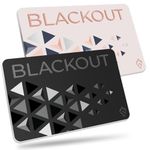 AKIELO Blackout Ultra Thin RFID Blocking Card (2 x Pack) – Anti Theft Blocker for Contactless Card Protection – The Ultimate Bank RFID Card Protector for Your Wallet or Purse (Black & Blush Edition)