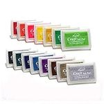 DECORA Stamp Ink Pads Water-soluble for Kids Craft DIY Scrapbooking, Finger Printing and Card Making 15 Colors