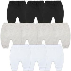 Hakochia Baby Pants for Boys & Girls: 100% Cotton, Soft, Comfy, Ample Diaper Room 0-36 Months