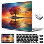 CISSOOK Compatible with MacBook Air 13.6 inch Case 2024, 2023-2022 Release Model M3 A3113 M2 A2681, Protective Plastic Hard Shell Case Cover for MacBook Air 13-inch with Touch ID, Tree Landscape