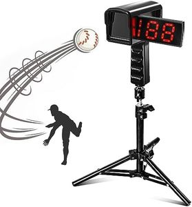PLAYAPUT Baseball Radar Guns - Speed Sensors Baseball Speed Training Equipment with LED+LCD Larger Display, Handheld or Hand Free Speed Radar Gun for All Baseball Players| with Tripod
