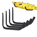 DOHUSPLE 15" Kayak Wall Mount Rack, Garage Storage Hanger Hooks Racks for Kayaks, Canoe, Surfboard, Paddle Board, Set of 4