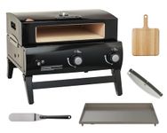 BakerStone O-AJLXX-O-000 Portable Gas Pizza Oven, Black