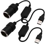 USB A Male to 12V Car Cigarette Lig