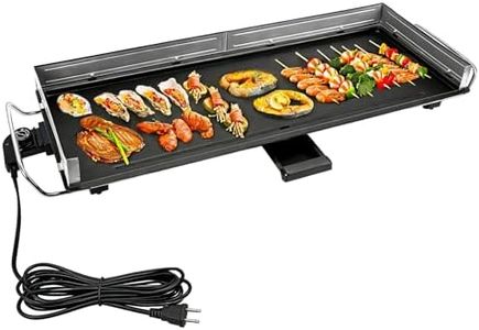 AEWHALE 35" Electric Nonstick Extra Large Griddle Grill-Teppanyaki Grill BBQ Indoor/Outdoor with Adjustable Temperature,Detachable for Easy Cleaning,Extra Wide(3m cable)