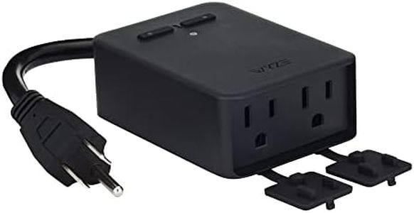Wyze Plug Outdoor, Dual Outlets Energy Monitoring, IP64, 2.4GHz WiFi Smart Plug, Works with Alexa, Google Assistant, IFTTT, No Hub Required, Black – A Certified for Humans Device
