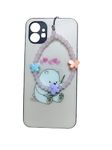 M.F.H Multi Color Multi Design Cute Fimo Beads Phone Chain Pearl Mobile Phone Charm Cell Phone Accessories for Women and Girls (Butterfly)