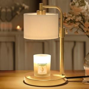 NITOWOLF Candle Warmer Lamp with Timer, Candle Wax Warmer Adjustable Height Candle Lamp Warmer for Jar Candles, House Warming Gifts Home Decor Gifts for Women (Gold)