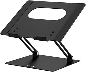 BESIGN LS10 Aluminum Laptop Stand, Ergonomic Adjustable Notebook Riser Holder Computer Stand Compatible with Air, Pro, Dell, HP, Lenovo More 10-14" Laptops, Black