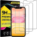 4youquality (3-Pack iPhone 11 & iPhone XR Screen Protector, Tempered Glass Film, [LifetimeSupport][Scratch-Resistant][Anti-Shatter] Screen Protector for iPhone XR & iPhone 11