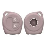 kwmobile Key Cover Compatible with Suzuki 2 Button Car Key Keyless Go - Soft Silicone Car Key Fob Holder Protector Case - Purple Cloud