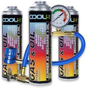 Cool5 Kit de réparation de climatisation Summer Full KIT avec tuyau manomètre pour voitures 1995-2016 + produit