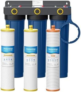 Waterdrop WHF3E-SKH 3-Stage Whole House Water Filter System,with Heavy Metal and Anti-Scale Sediment Filter, Highly Reduce Scale,Lead, Chlorine,Taste,5 Micron,1" Inlet/Outlet,20 x 4.5