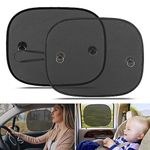 LEWONPO Car Window Shades for Baby, Car Sun Shade, Universal Sun Visor for Car window, Car Sunshades Cover Blocking Harmful UV Rays, Great for Protecting Baby, Kids, Pets, 2 Pack (44 x 36 cm)