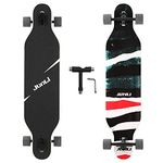 Junli 41 Inch Freeride Skateboard Longboard - Complete Skateboard Cruiser for Cruising, Carving, Free-Style and Downhill Quicksand