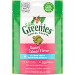 FELINE GREENIES Cat Treats Adult Natural Dental Care, Savory Salmon Flavour, 2.1oz. Pouch