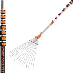 5-30 ft Telescoping Roof Rake for Leaves and Pines (36 ft Reach)