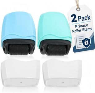 NUOBESTY 2 Pack Privacy Roller Stamp, Blue & Green, 2.36 x 1.4 in