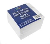 Bright Ideas Note Block – White. Sheet Size: 9cm x 9cm, Pack of 700 Sheets. 80gsm Sheets. Ideal Memo Block and Note Block Refill. Small Writing Paper for Message Pad for School or Home Office. BI2350.