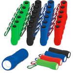 Merangue 24-Pack Small LED Flashlights with Carabiner, 15 Lumens, 72 AAA Batteries Included, Assorted Colors (8086-9004-00-000)