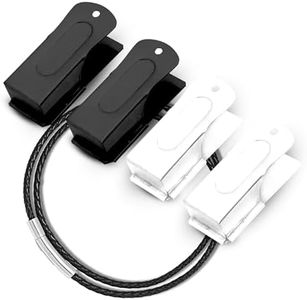 Devault Gear Dog Clicker Black & White with Necklace (4 Pack) - Clickers for Pet Training - Dog Training & Behavior Aids Easy to Carry with You Anywhere - Teach Your Dog Tricks or Reward His Behavior