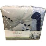 Bedtime Originals Roar Dinosaur 3 Piece Crib Bedding Set, Blue/Gray