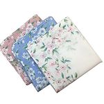 HANKYTEX Women's 100% Cotton Handkerchief,Printing Hankies (pack of 3)