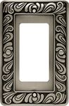 Franklin Brass 64046 Paisley Single Decorator Wall Plate/Switch Plate/Cover, Brushed Satin Pewter