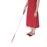 mumisuto Blind Cane, Walking Stick Folding Walking Stick Reflective Red and White Mobility Cane Walking Cane for Men Women for Vision Impaired and Blind People (43.3inch or 49.2inch